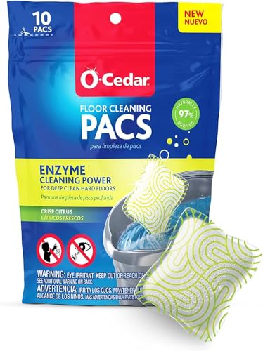 O-Cedar EasyWring Spin Mop & Bucket System +2 Power Refills with Citrus Cleaning PACS (Variety Pack)