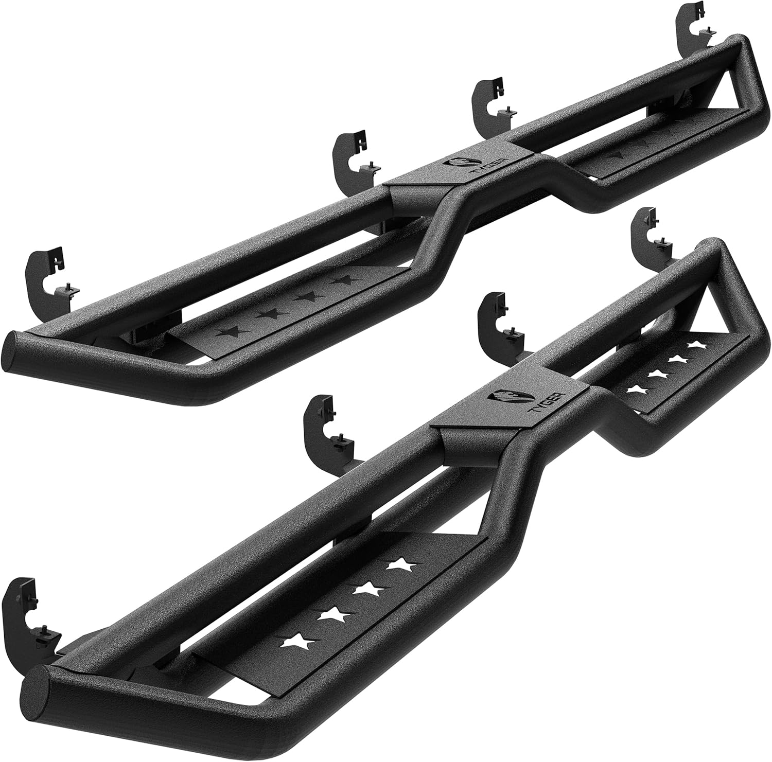 Tyger Auto Star Strider Running Boards Compatible with 2015-2024 Chevy Colorado GMC Canyon | Crew Cab | TG-SR2C74968 | Side Step Rails Nerf Bars