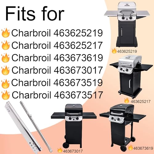 Grill Burner Replacement for Charbroil Performance 6 Burner 463276617 463244819 463238218 463276517, G470-0004-W1A Heat Plate Tend Shields for 5 Burner 463347519,Crossover Tubes for Charbroil
