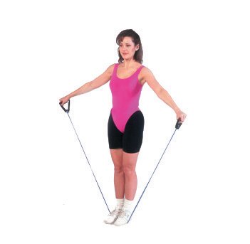 CanDo Exercise Tubing with Handles, Green, 18 Inch