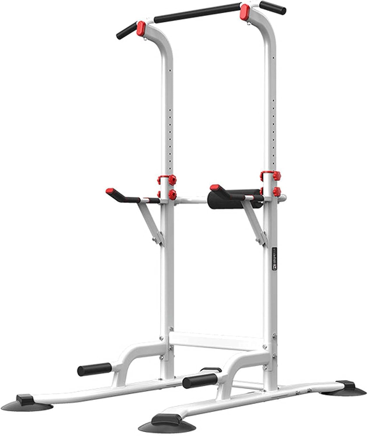 Gym Strength Exercise Power Tower Non-Slip Adjustable Pull Up Bar with 12 Adjustable Heights Dip Bar Fitness Station for Training Safe and Stable Easy to Use Suitable for The Whole Family