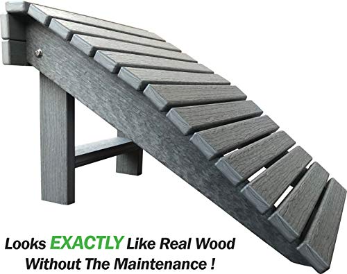 DuraWeather Poly® Universal Folding Ottoman Footrest (Antique Mahogany)