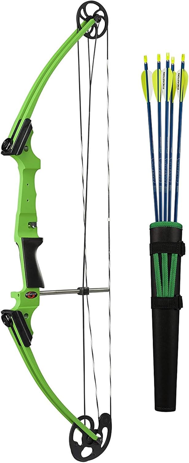 Genesis Archery Compound Bow Archery Kit w/Adjustable Draw Length 15