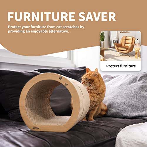 PAWISE Cat Scratcher Cardboard Reversible Kitty Scratching Pad Lounge Relaxing Bowl Pad