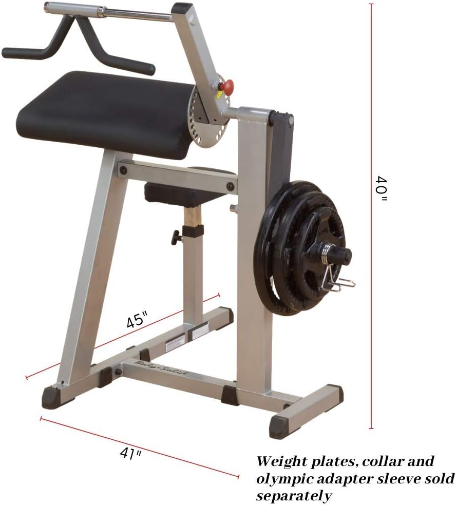 Body-Solid (GCBT380) Cam Series - Adjustable Seat Biceps and Triceps Machine for Home Gym - Compact Workout Equipment for Arm Training and Weight Lifting, Grey