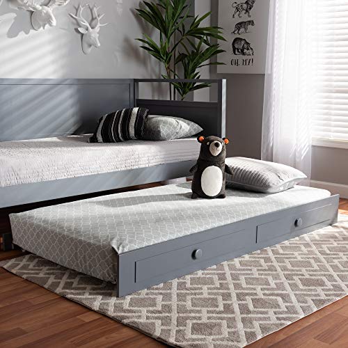 Baxton Studio Trundle, Single, Grey