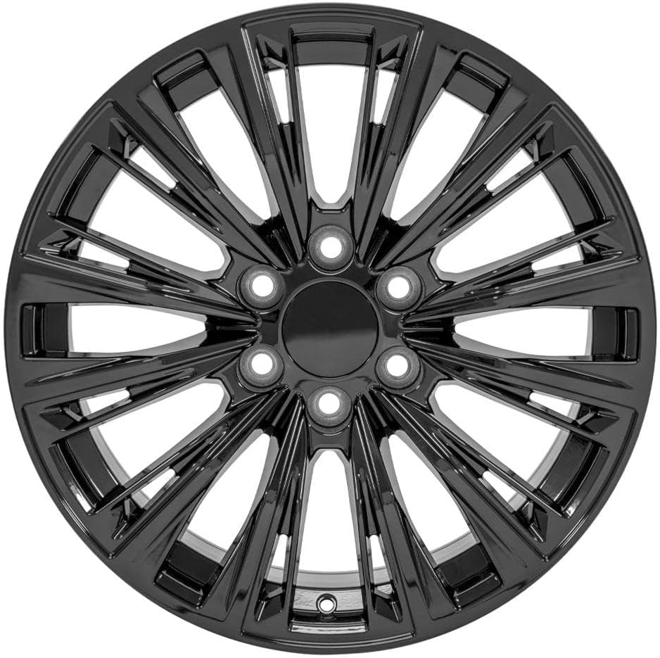 OE Wheels LLC 20 inch Rim Fits 6x139.7 Silverado Suburban Tahoe Sierra Yukon Escalade CA93 20x9 Black Wheels