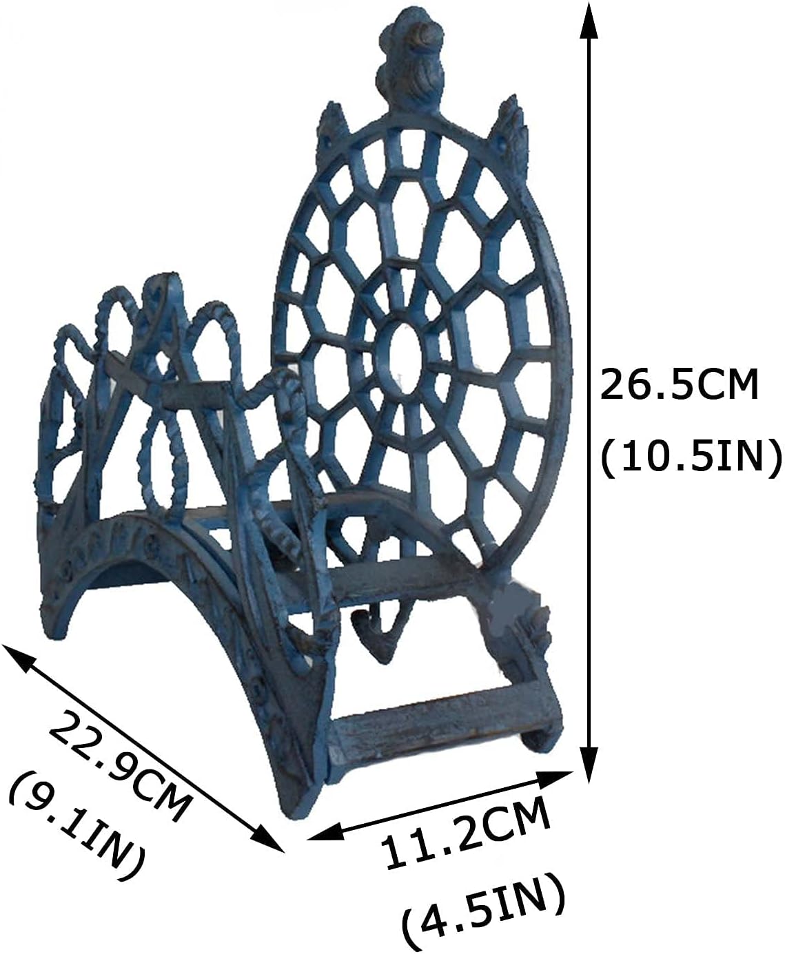 Cast Iron Sturdy Garden Hose Holder Rack, Decorative Hose Butler Sturdy Water Hose Rack Durable Wall Hose Hanger, Holds 115 Feet of 1/2 Inch Hose Butler