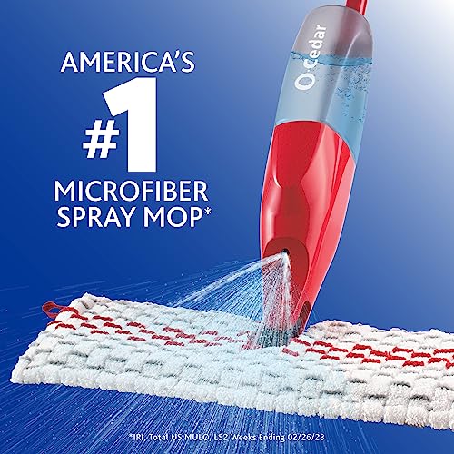O-Cedar ProMist MAX Spray Mop, PMM with 3 Extra Refills, Red