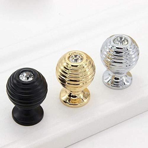 Cabinet Furniture Knobs 2Pcs Modern Fashion Crystal Furniture Handles Silver Gold Black Wardrobe Wine Cabinet Handles 192mm Golden