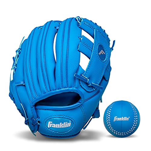 Franklin Sports Kids Baseball Gloves - RTP Youth Teeball Glove + Ball Set - Boys + Girls Teeball Mitt Set - Kids + Toddlers - 9.5