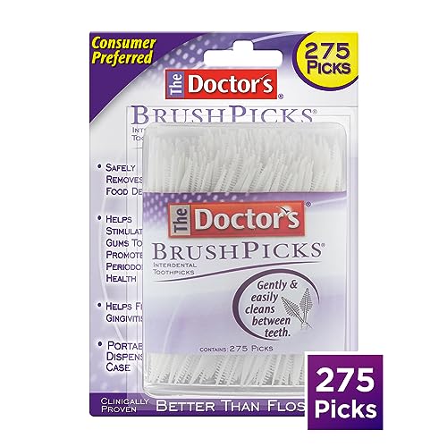 The Doctor's BrushPicks Interdental Toothpicks, 275 Picks (Pack of 2)