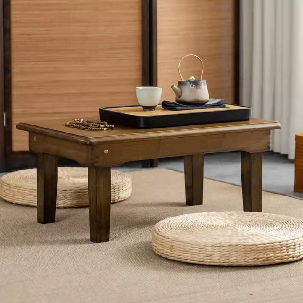 Japanese Foldable Coffee Table, Portable Low Tea Table, Floor Sitting Low Table, Foldable Coffee Table, Portable Japanese Floor Table, for Living Room Bedroom Furniture