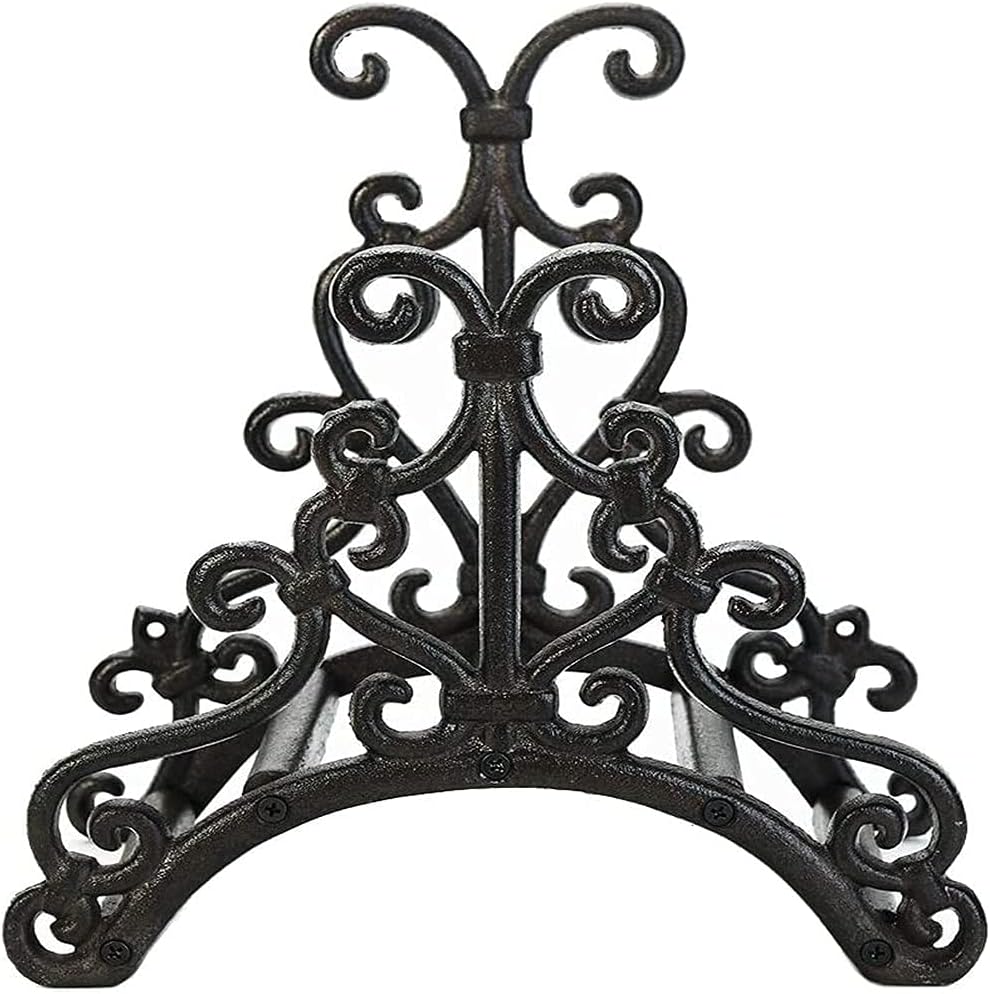 Cast Iron Sturdy Garden Hose Butler, Decorative Hose Holder Heavy Duty Water Hose Rack Durable Wall Hose Hanger For Outside Garden Lawn Yard
