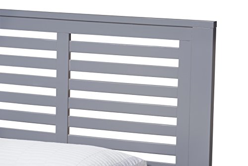 Baxton Studio Anglesy Modern Classic Bed with trundle, Twin, Grey