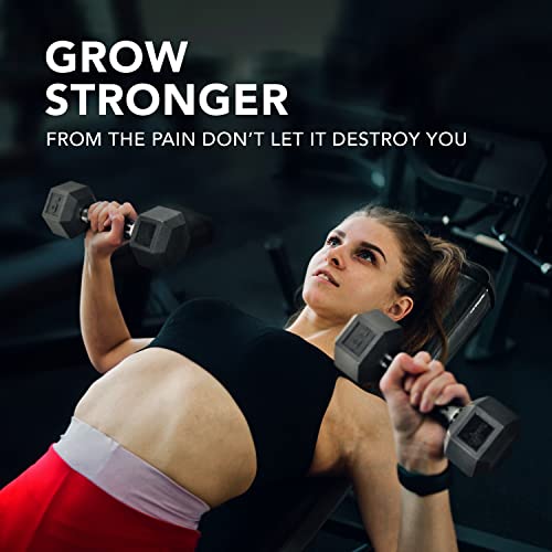 Yes4All Rubber Grip Encased Hex Dumbbells – Hand Weights With Anti-Slip 5-50 LBS Single