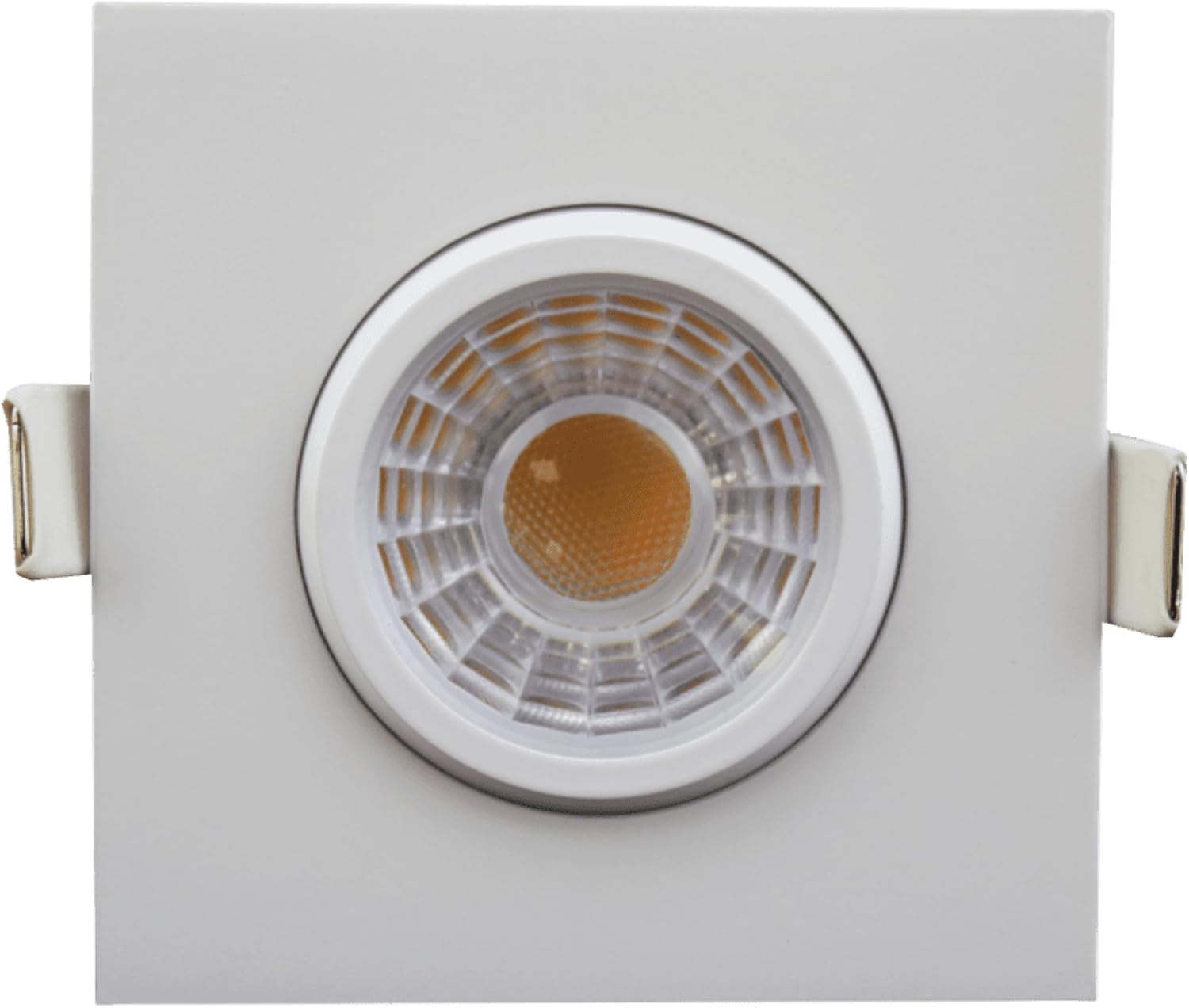 Goodlite 3-Inch Square White Recessed Gimbal Adjustable Swivel Eyeball LED Light, Selectable Color Temperature 27K-30K-35K-41K-50K, 8W, 650 Lumens, 120V, Dimmable, ETL, 1ct. (G-19851)