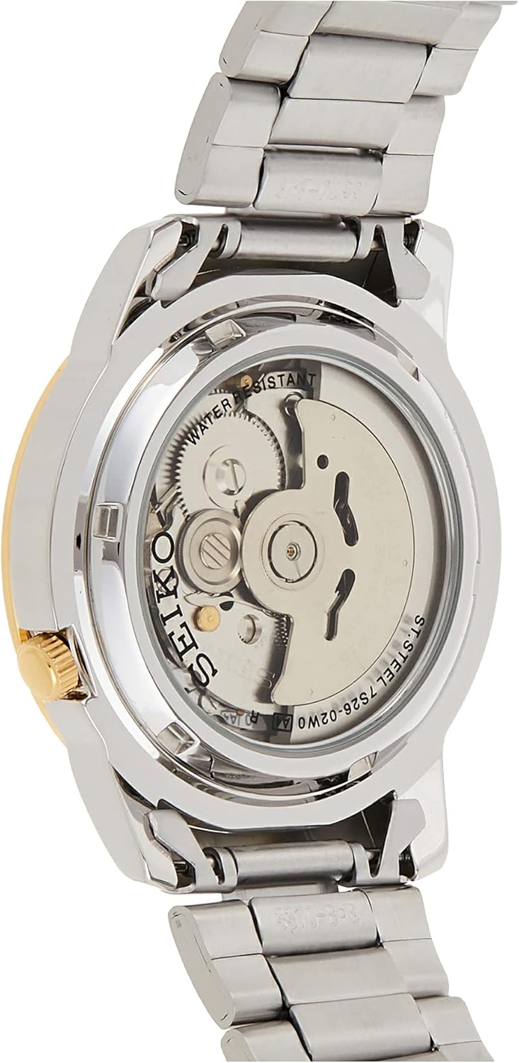 Seiko Men's SNKE54 5 Automatic White Dial Two-Tone Stainless Steel Watch