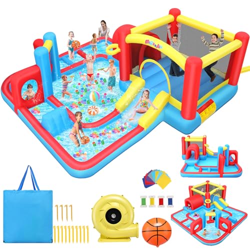 AKEYDIY Inflatable Water Slide Bounce House, 169