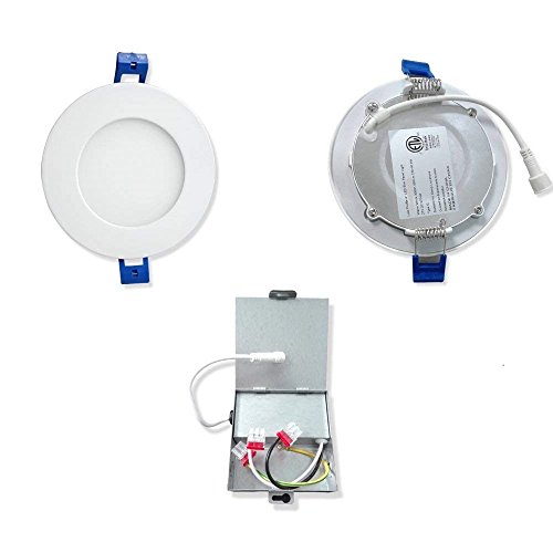 Goodlite G-19922 3-Inch LED Super Thin Slim Wafer Fixture Round, 8 Watt 500 Lumens CRI 90> 50W Equal, Dimmable, 5000k Super White