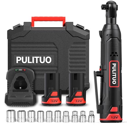 PULITUO Cordless Electric Ratchet Wrench 3/8