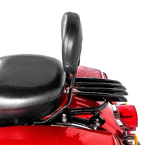 Gloss Black Luggage Rack Stealth Style Detachable Compatible with 2009-2024 Harley Touring Road King Electra Glide Road Glide Street Glide
