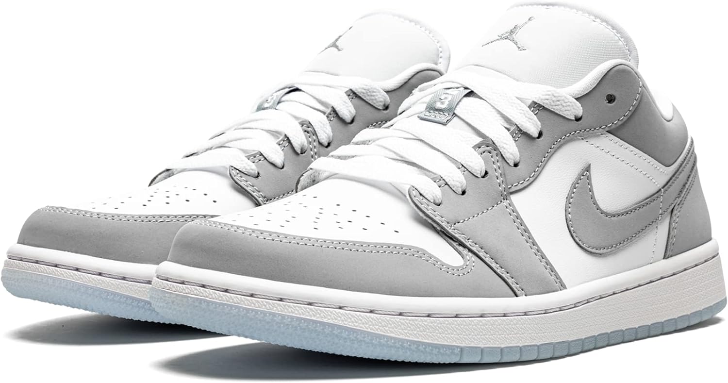 Jordan Womens WMNS Air Jordan 1 Low DC0774 105 White/Wolf Grey - Size 7.5W