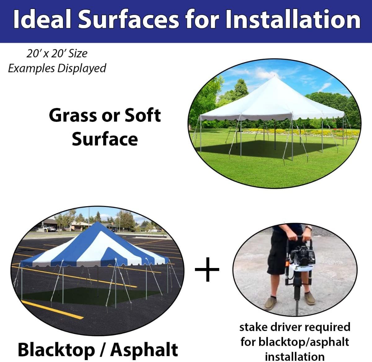 TentandTable 30' x 40' Premium Canopy Tent, White, Outdoor Pole Tent, 200 Person Capacity for Parties, Weddings, Events, Commercial and Residential Use, Large Heavy Duty Vinyl Canopy Tents