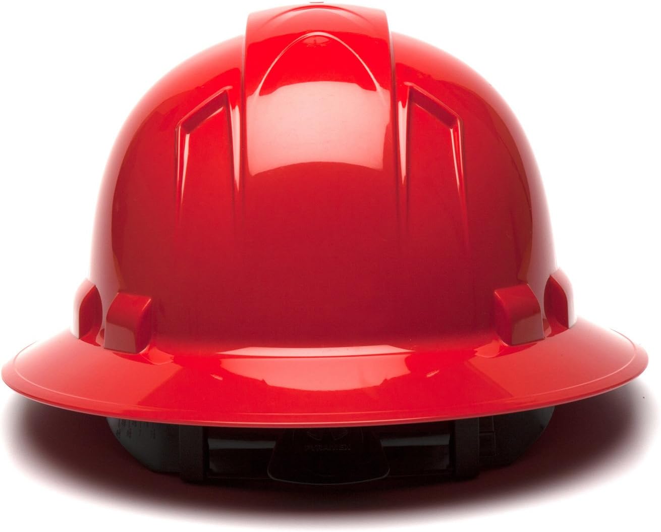 Pyramex Ridgeline Full Brim Hard Hat 6 Point Ratchet Red