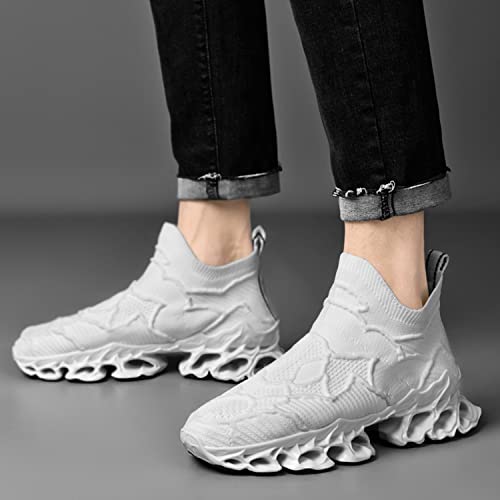 Mens Womens Slip on Loafers Walking Tennis Shoes Laceless Jogging Blade Sneakers Unisex Mesh Trail Running Casual Athletic