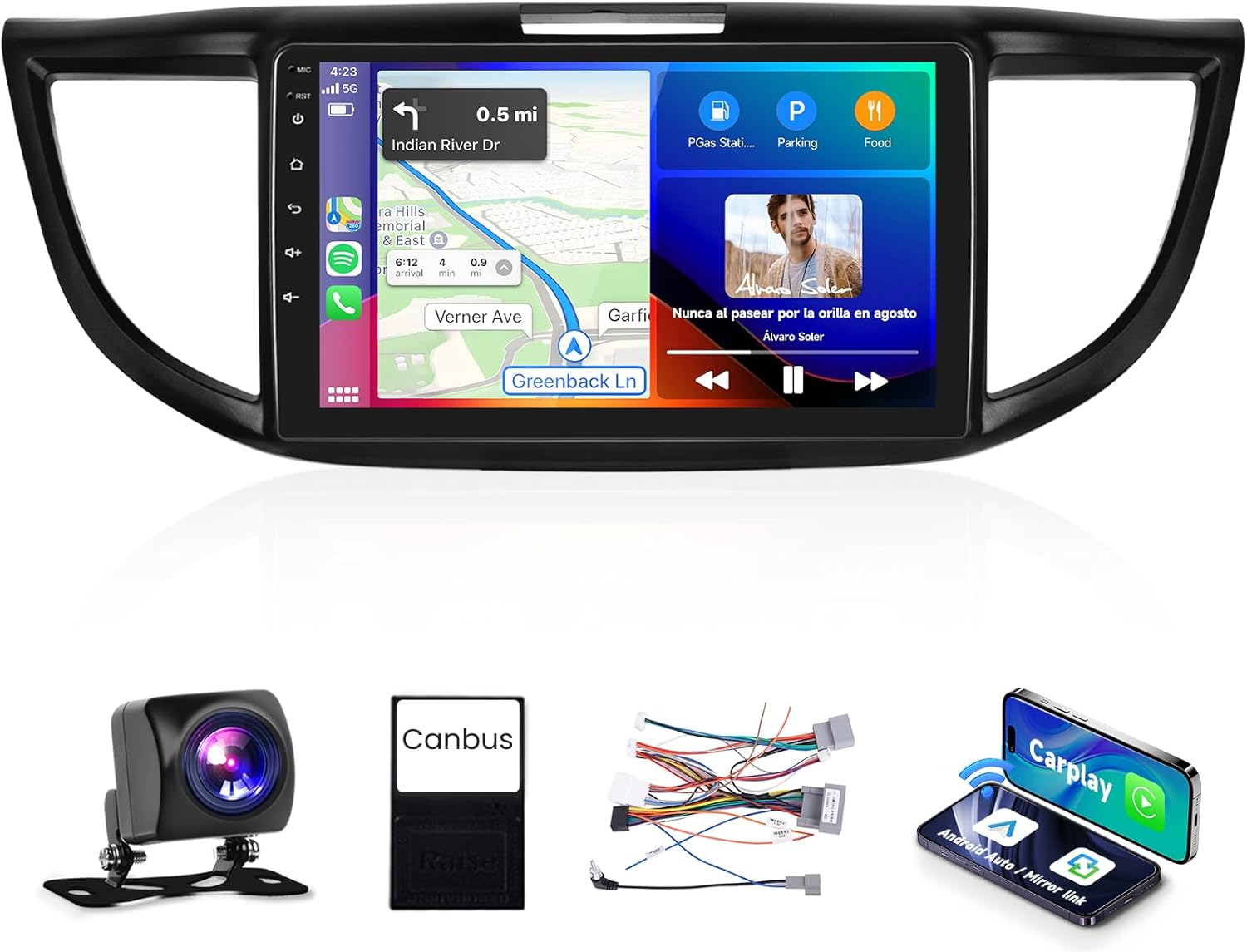 Android Car Stereo for Honda CRV 2012 2013 2014 2015 2016 Radio with Wireless Apple CarPlay Android Auto 9