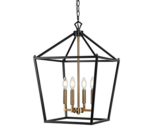 JONATHAN Y JYL7436A Pagoda Lantern Dimmable Adjustable Metal LED Pendant Classic Traditional Farmhouse Dining Room Living Room Kitchen Foyer Bedroom Hallway, 12 in, Oil Rubbed Bronze