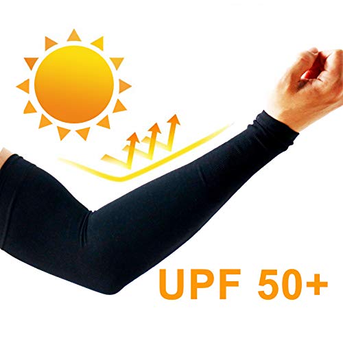 PFFY 4 Pairs UV Protection Cooling Arm Sleeves for Men and Women UPF 50 Sun Sleeve