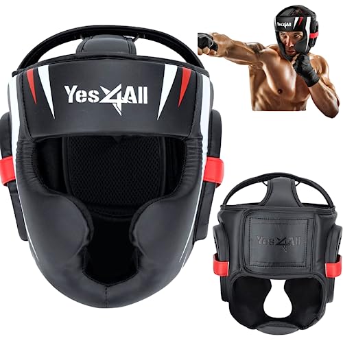 Yes4All Extreme Full Face Boxing Headgear, Adjustable Sparring Headgear