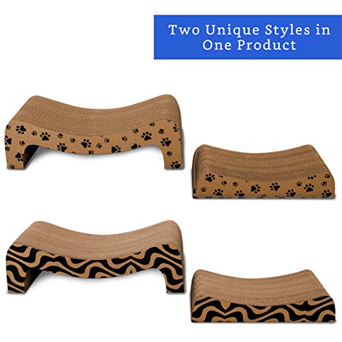Cat Scratcher (Medium) - Cat Scratching Board - Cat Scratchers for Indoor Cats - Cardboard Cat Scratcher - Cat Scratch Pad - Rascadores para Gatos