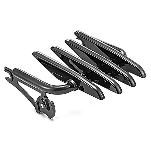 Gloss Black Luggage Rack Stealth Style Detachable Compatible with 2009-2024 Harley Touring Road King Electra Glide Road Glide Street Glide