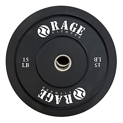 Olympic Bumper Plate (10lb, 15lb, 25lb, 35lb, 45lb - SOLD INDIVIDUALLY), Rubber Formula With Steel Insert, Strength Training, Bench Press, Squats, Powerlifting, Weight Training, Home Gym