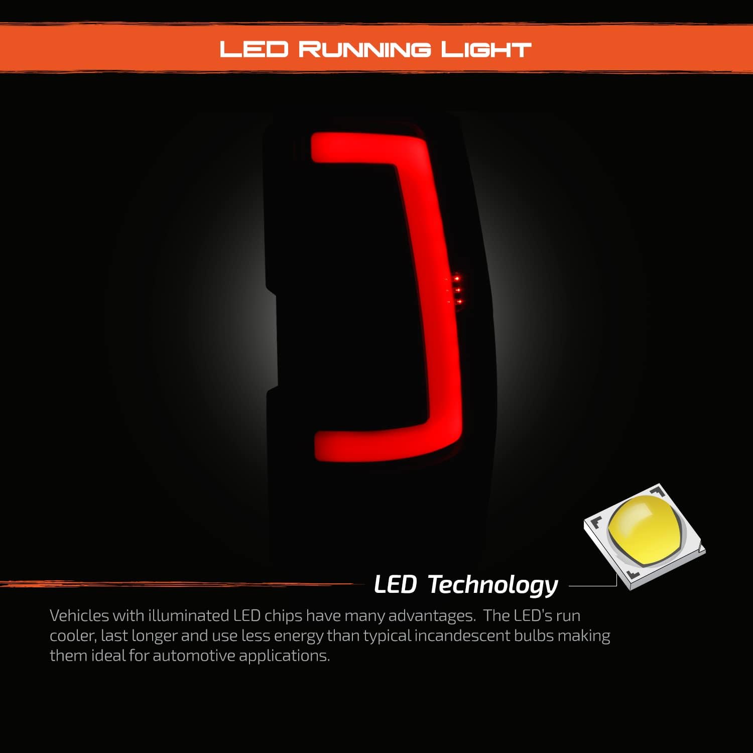 AKKON - Fits 2007-2014 Chevy Tahoe Suburban 1500 2500 Chrome Smoked Headlights + LED C-Tube DRL Black Tail Lights Pair