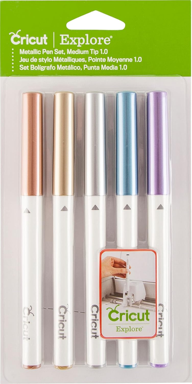 Cricut Medium Point Pen Set, Metallic (5 ct), One Size, Multi