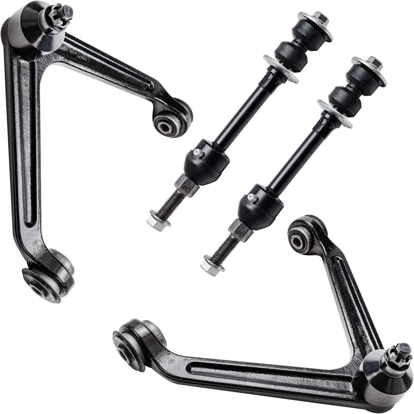 Detroit Axle - RWD Front End Control Arms Kit for 02-05 Dodge Ram 1500, 2 Upper Control Arms w/Ball Joint 2 Sway Bars 2002 2003 2004 2005 Replacement - 4pc Set