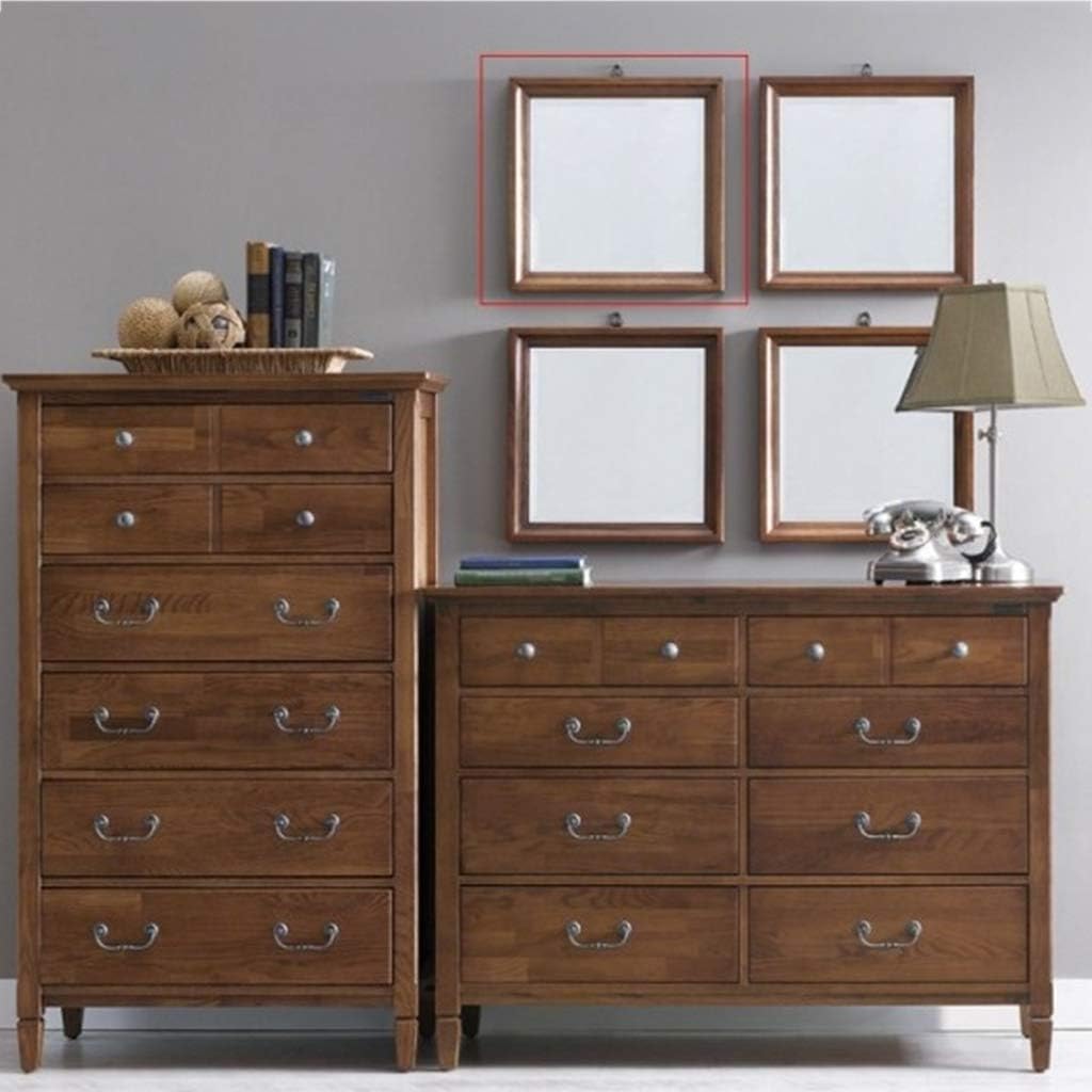 Mirror，Bathroom，Wall-Mounted，Makeup Mirror，Dressing Table，Wooden ed Square Hanging Stylish Design Home Decorative for Dressing Room Bedroom