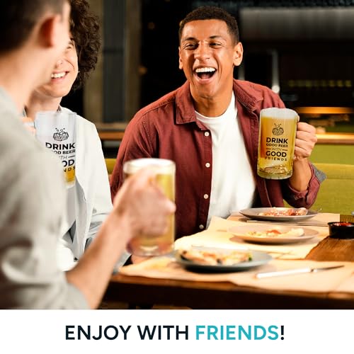 Clear Beer Sublimation Mugs 16 OZ. Set of 12 Personalized Glass Mugs with Handles