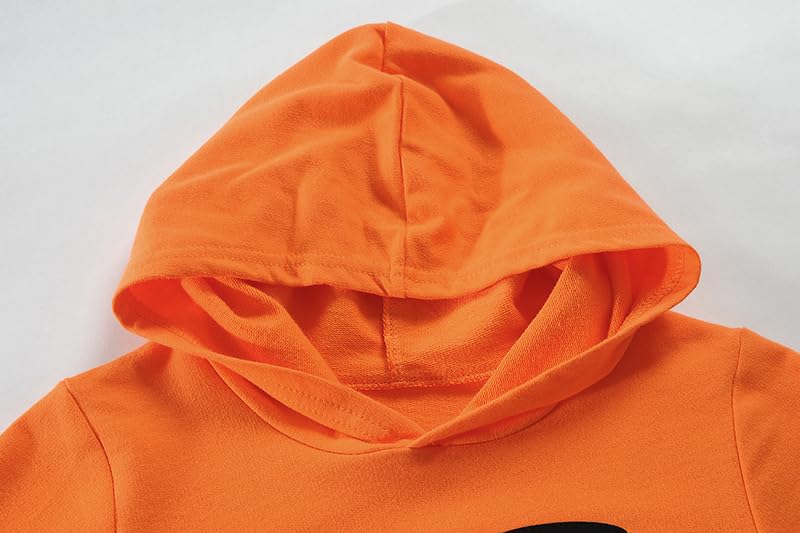 DDSOL Toddler Boys Girls Hoodie Sweatshirt Halloween Pumpkin Shirt Long Sleeve Glow in Dark Tops Skeleton 4T-10Years…