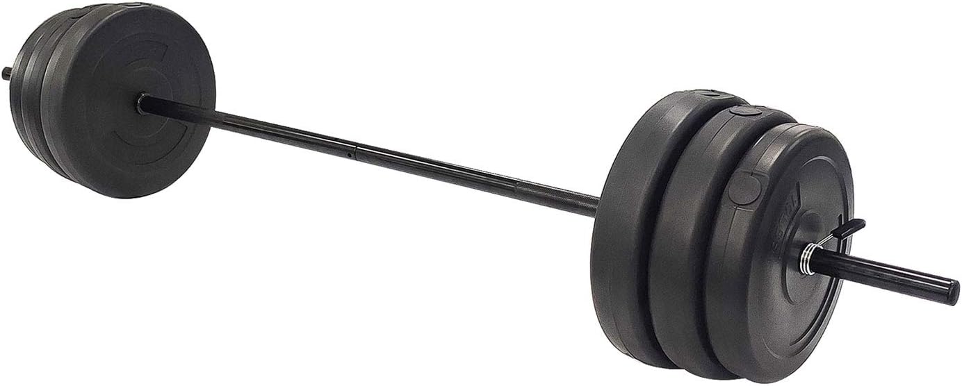 BalanceFrom Vinyl Standard Weight Set, 100 lbs, Black (VNL100)