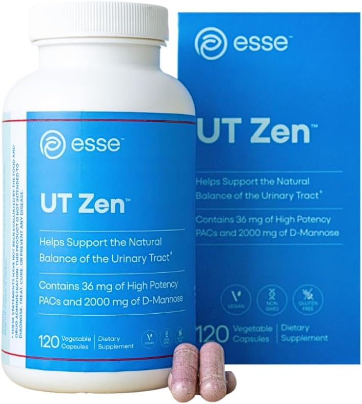 36 mg PAC Cranberry Pills for Women with 2000 mg Natural D-Mannose for UTI | 120 Capsules | Water-Soluble PACs | Clinically Proven for Urinary Tract & Bladder Health | Over The Counter & Made in USA