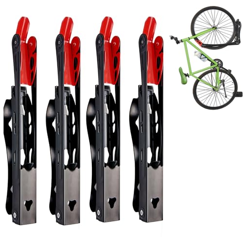 Wallmaster BIKEPAL Swivel Bike Rack, Wall Mounted Bike Storage System, Space Saving for Home and Garage, 4 Pack