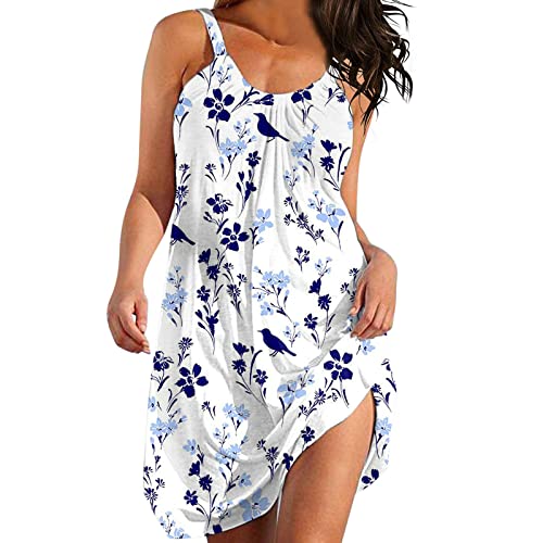 Women's Summer Casual Dress Casual short sleeve halter neck Contrast color Hide Belly Loose Fit Summer Sundress