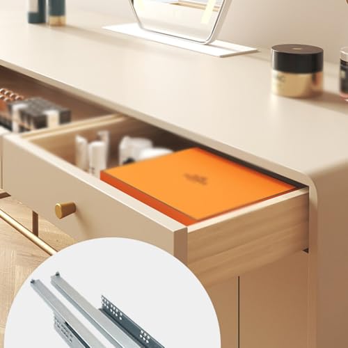 LUNIZ Modern Vanity Desk Home Dressing Table, Bedroom Modern Table, Solid Wood Bedside Cabinet Dressing Table Dressing Table