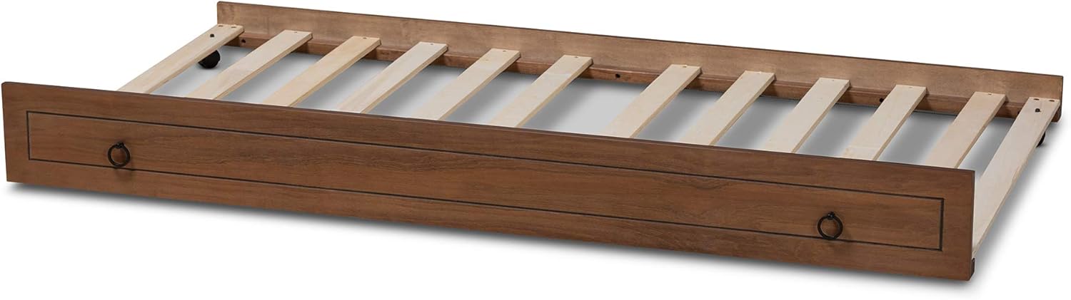 Baxton Studio Trundles, Twin, Walnut/Black
