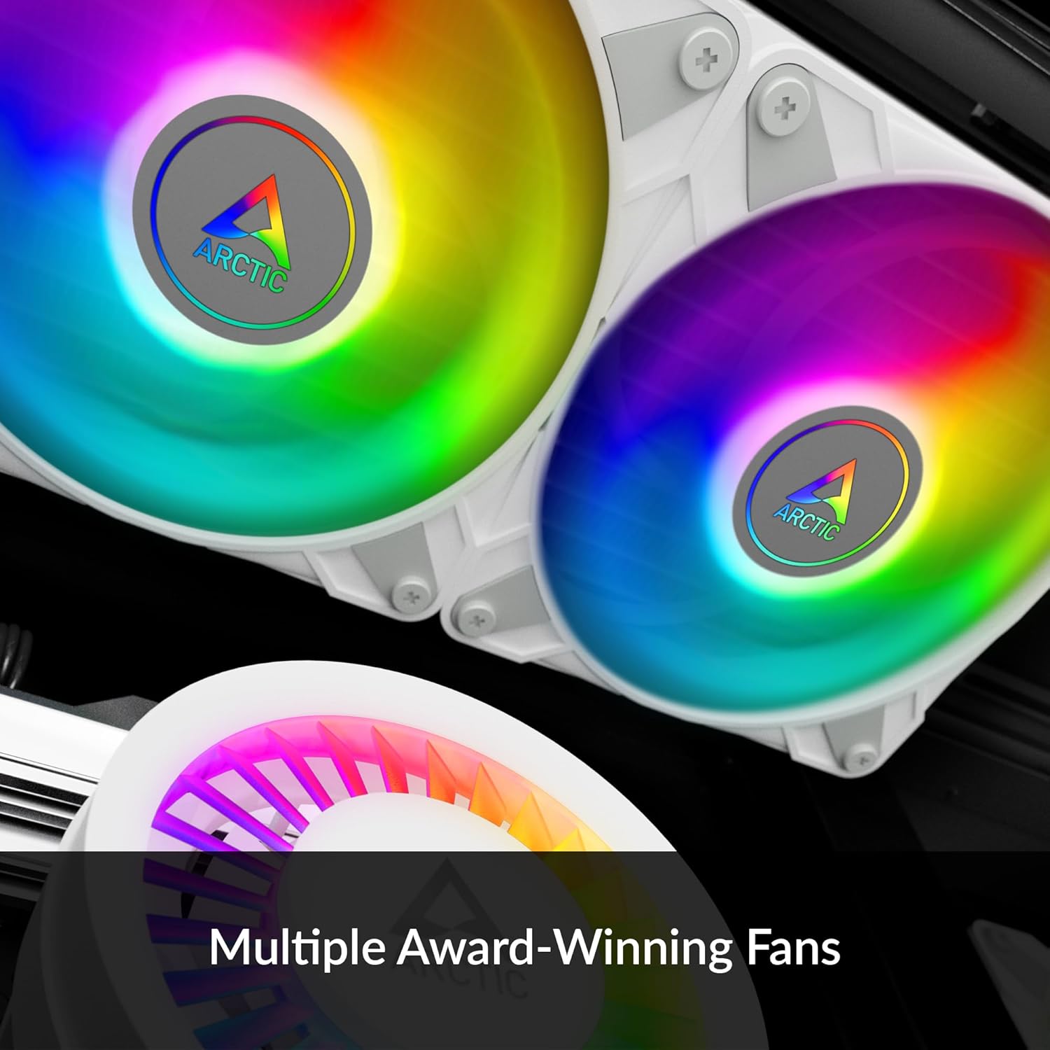 ARCTIC Liquid Freezer III 240 A-RGB - CPU AIO Water Cooler, Water Cooling PC, Intel & AMD, Efficient PWM-Controlled Pump, Fan: 200–2000 RPM, LGA1851 and LGA1700 Contact Frame - White